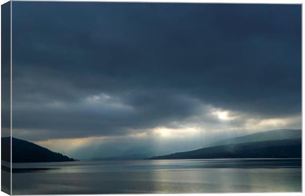 Sun Rays on Loch Fyne Canvas Print by Rich Fotografi 