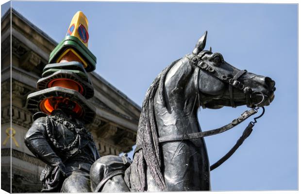 The Duke of Wellington, An Iconic Glasgow Sight. Canvas Print by Rich Fotografi 