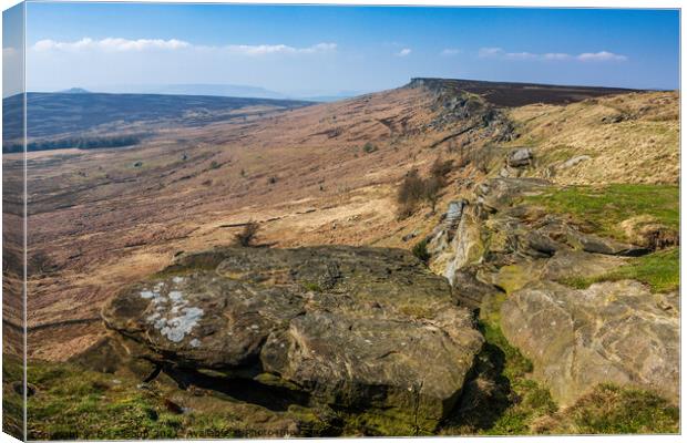 Stanage edge. Canvas Print by Bill Allsopp