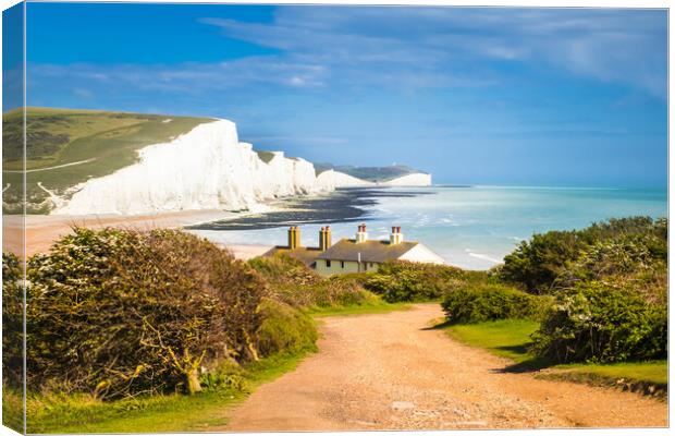 View of the Seven Sisters. Canvas Print by Bill Allsopp