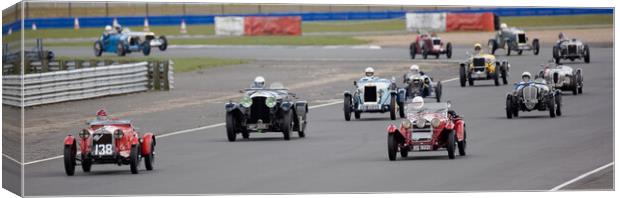 Pre- war at Silverstone. Canvas Print by Bill Allsopp