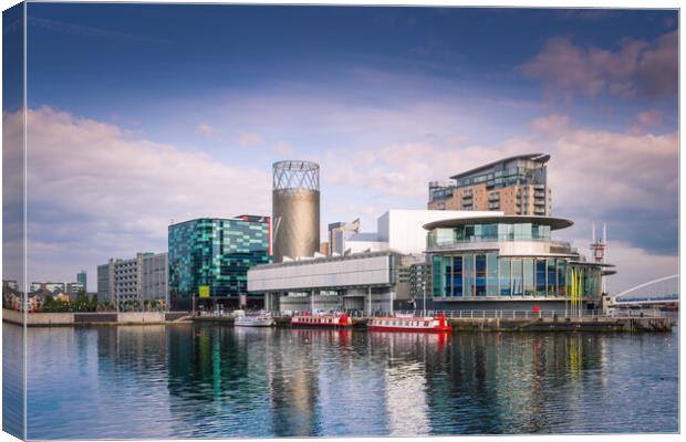 Salford  Quays Theatre. Canvas Print by Bill Allsopp