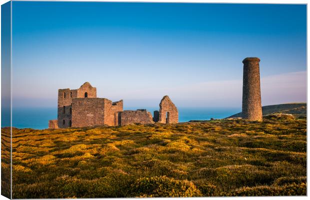 Sunrise at Wheal Coates Canvas Print by Bill Allsopp