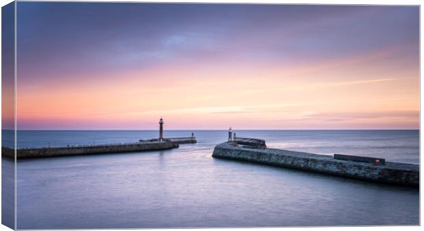 Sunrise at Whitby. Canvas Print by Bill Allsopp