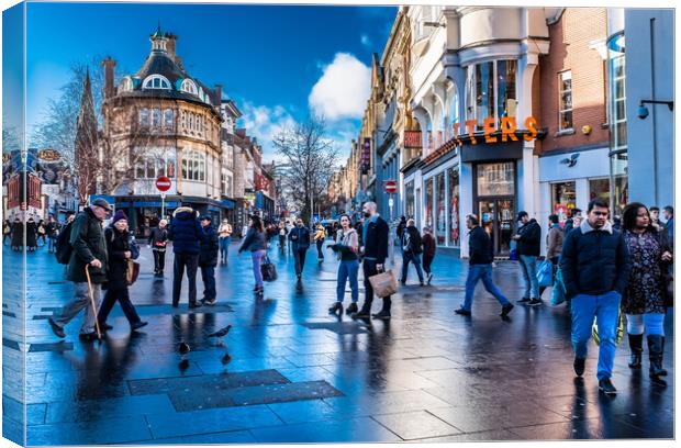 Leicester city centre Canvas Print by Bill Allsopp