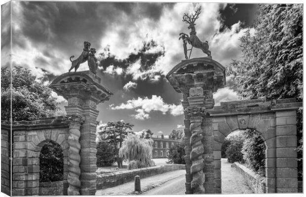 Gates to the hall. Canvas Print by Bill Allsopp