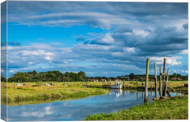 High tide at Thornham. Canvas Print by Bill Allsopp