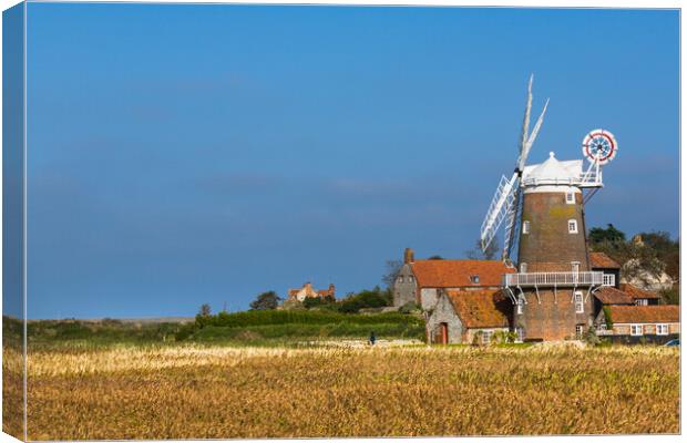 Cley Mill and marshes. Canvas Print by Bill Allsopp