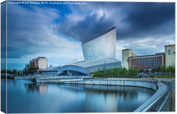  The Imperial War Museum North at Salford Quays. Canvas Print by Bill Allsopp