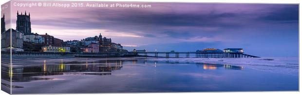 Town and Pier. Canvas Print by Bill Allsopp