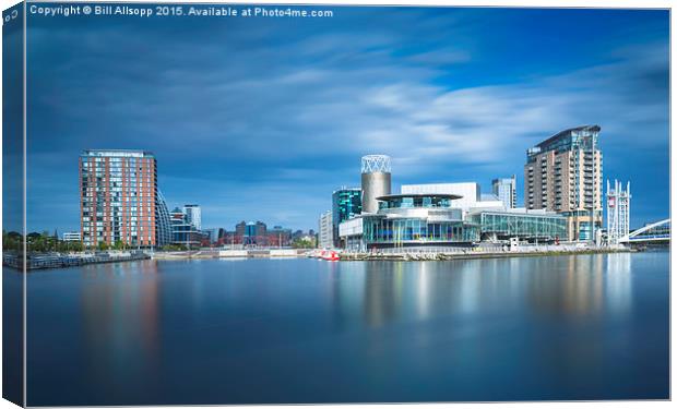  View of Salford Quays. Canvas Print by Bill Allsopp