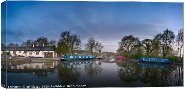 The Grand Union Canal at Foxton. Canvas Print by Bill Allsopp