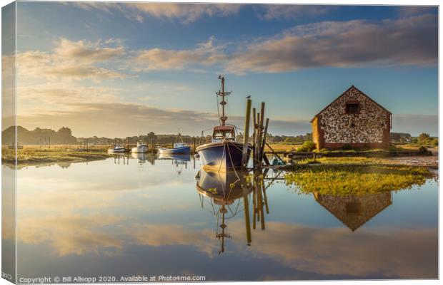 Mirror calm. Canvas Print by Bill Allsopp