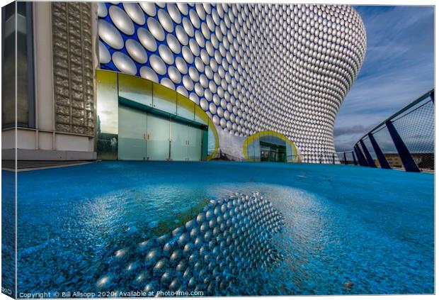 A worms eye view of the Selfridges building. Canvas Print by Bill Allsopp