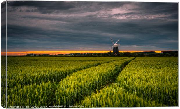 Burnham Overy windmill. Canvas Print by Bill Allsopp