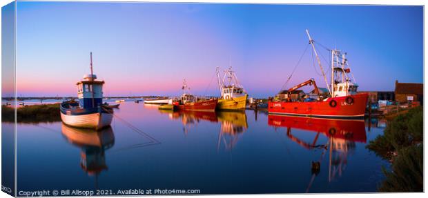 The quiet staithe. Canvas Print by Bill Allsopp