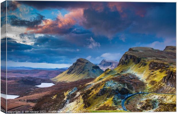 The Trotternish peninsula. Canvas Print by Bill Allsopp