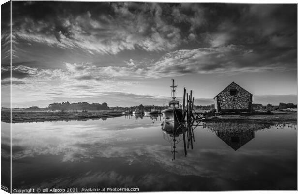 The fleet at moorings. Canvas Print by Bill Allsopp