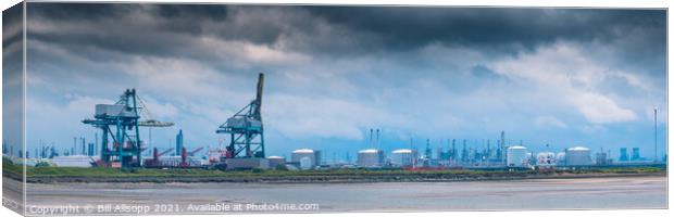 Teesside industrial area seen from South Gare. Canvas Print by Bill Allsopp