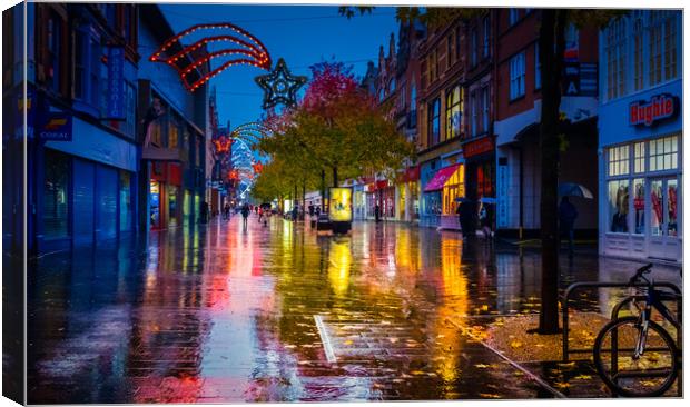 Wet Streets. Canvas Print by Bill Allsopp