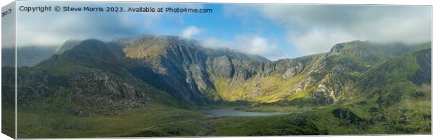 Clouds Parting Over Cwm Idwal Canvas Print by Steve Morris