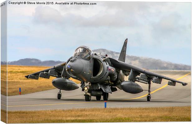 RAF Harrier Canvas Print by Steve Morris