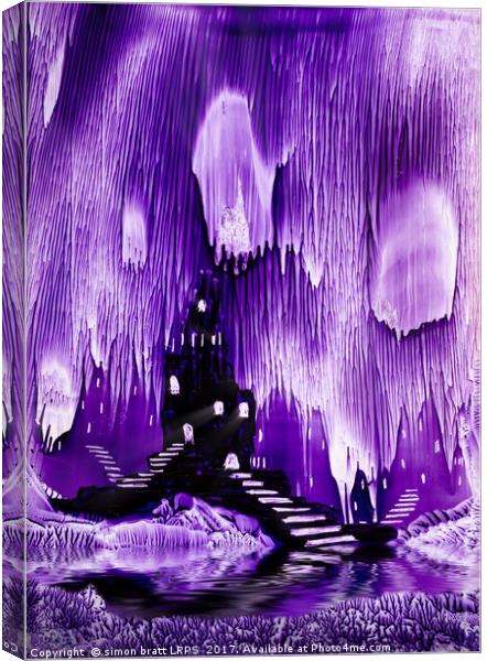 The Kings purple castle painting in wax Canvas Print by Simon Bratt LRPS