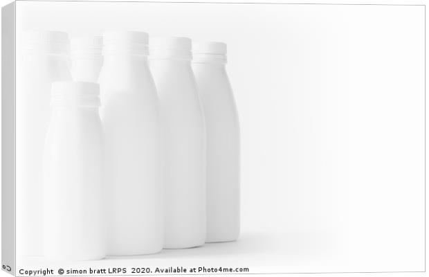 White Trash - recycled bottles artwork 0003 Canvas Print by Simon Bratt LRPS