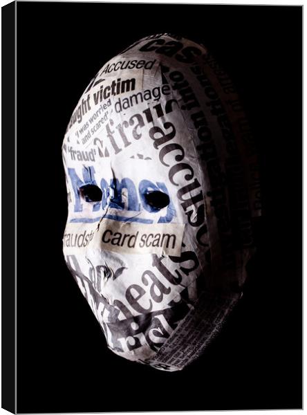 Identity fraud mask Canvas Print by Simon Bratt LRPS