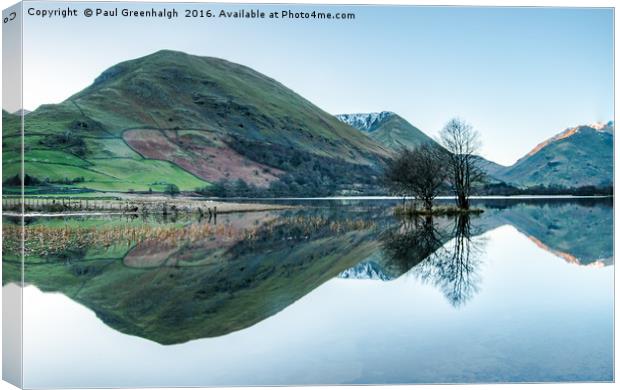 Brotherswater Refelctions Canvas Print by Paul Greenhalgh