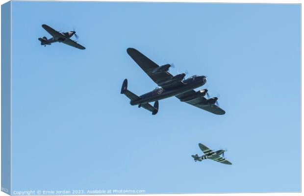 Battle of Britain Memorial Flight. Canvas Print by Ernie Jordan