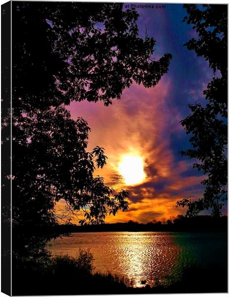  Over the river and through the trees Canvas Print by Jeffrey Greenwood