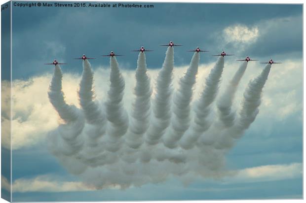  Red Arrows Big Battle formation Canvas Print by Max Stevens