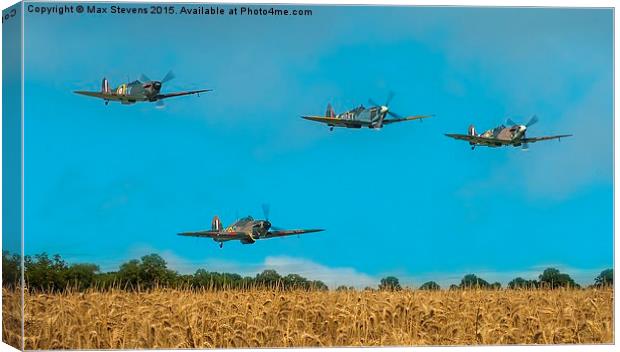  Battle of Britain 75th Anniversary Flypast Canvas Print by Max Stevens