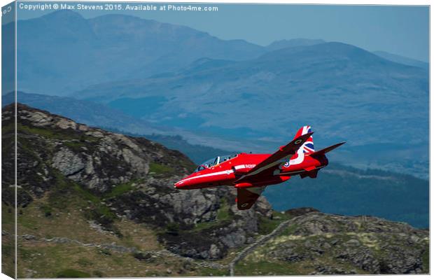  Red Arrows in Snowdonia Canvas Print by Max Stevens
