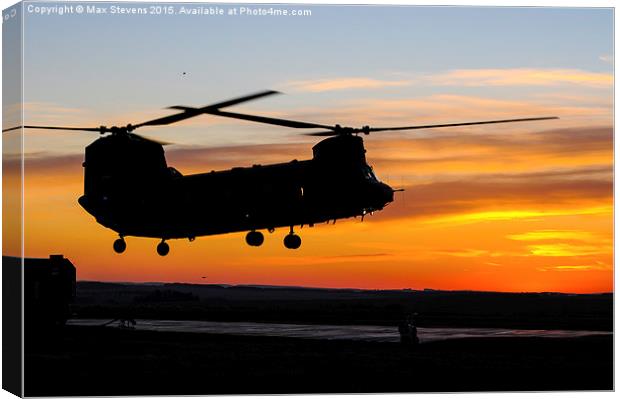  Chinook Sunset Canvas Print by Max Stevens