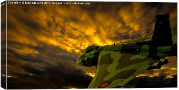  Vulcan into the Sunset Canvas Print by Max Stevens