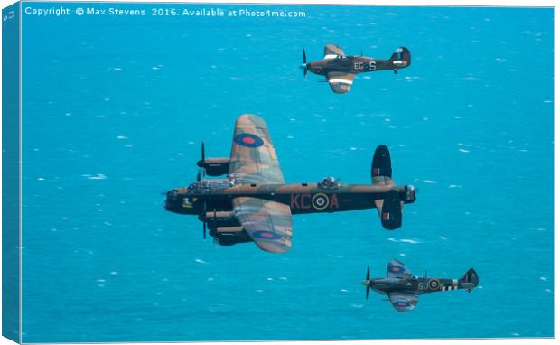 Battle of Britain Flypast at Beachy Head Canvas Print by Max Stevens