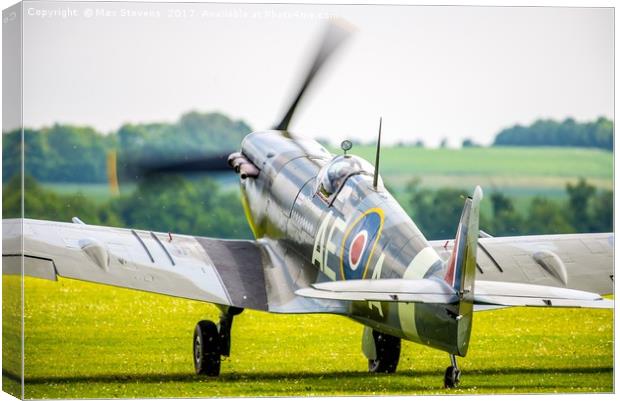 Spitfire Taxis out Canvas Print by Max Stevens