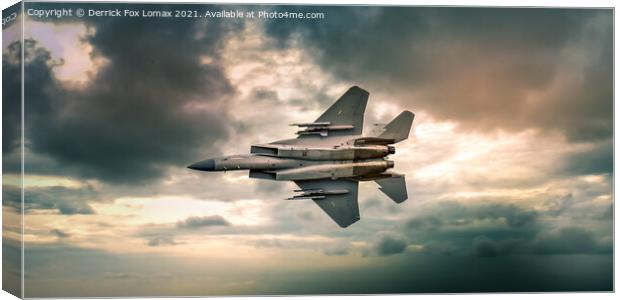 F15 fighter Canvas Print by Derrick Fox Lomax