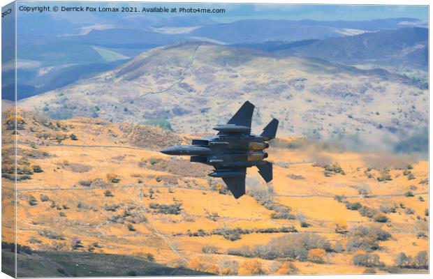 F15 Fighter Jet Canvas Print by Derrick Fox Lomax