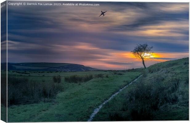 Sunset over rochdale Canvas Print by Derrick Fox Lomax