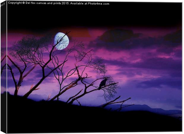  moonlight over lancashire Canvas Print by Derrick Fox Lomax