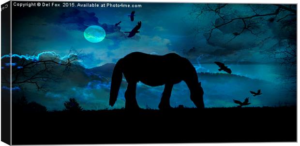 lone horse Canvas Print by Derrick Fox Lomax