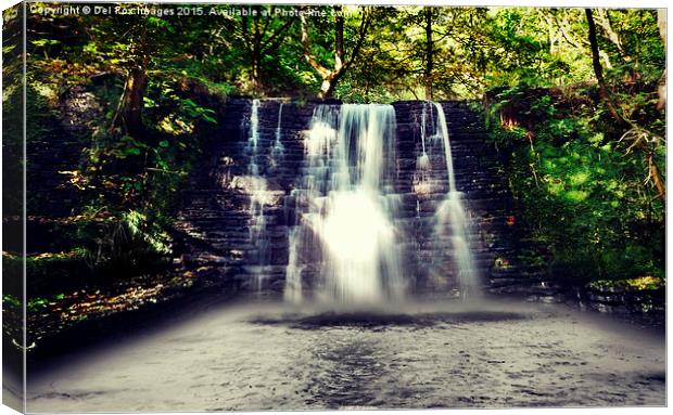  forest waterfall Canvas Print by Derrick Fox Lomax