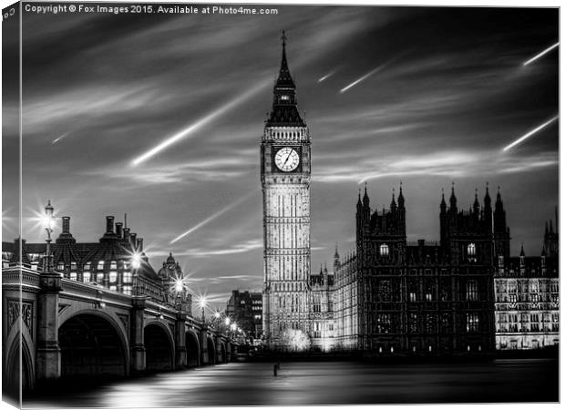  Big ben River Thames Canvas Print by Derrick Fox Lomax