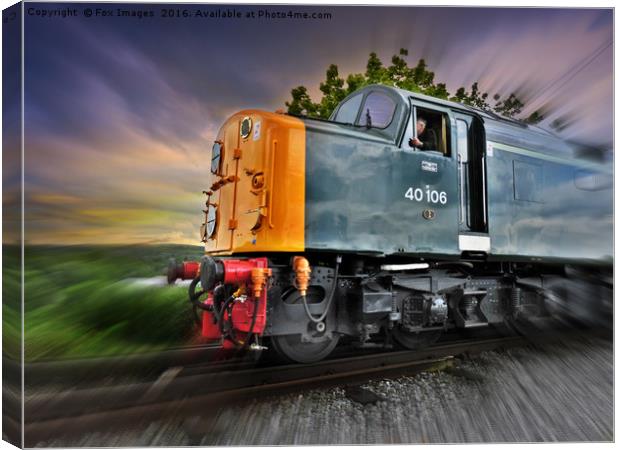 Diesel locomotive 40106 Canvas Print by Derrick Fox Lomax