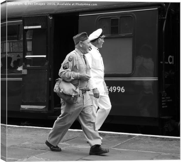 boarding for the train Canvas Print by Derrick Fox Lomax