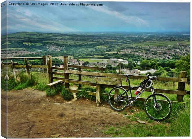 Holcombe hill view Canvas Print by Derrick Fox Lomax
