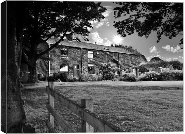 Countryside cottages Canvas Print by Derrick Fox Lomax